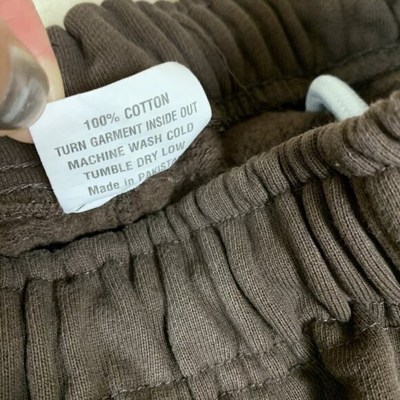 Seventh Earth Studios Brown Jogger Pants S Soft Fleece Streetwear Loungewear - Picture 7 of 7